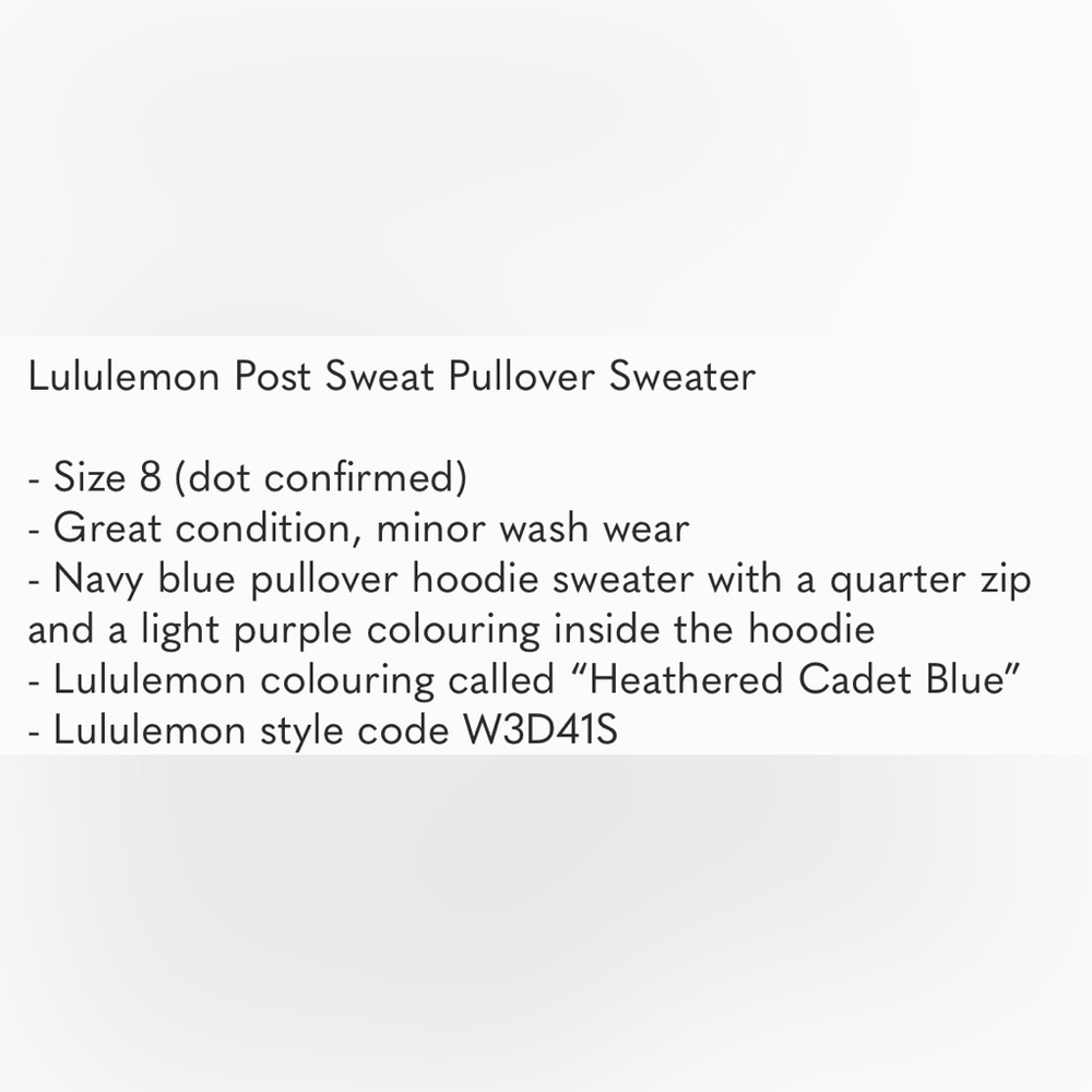 Lululemon sweater with hood